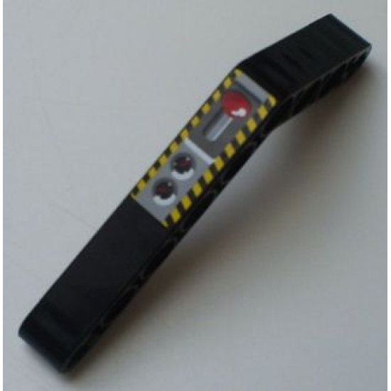 Technic, Liftarm 1 x 9 Bent (6 - 4) Thick with Lever and Gauges Pattern (Sticker) - Sets 8482 / 8483