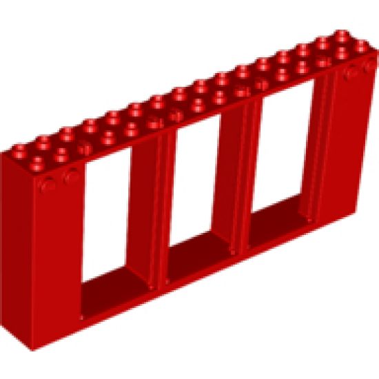 Door, Frame 2 x 16 x 6 with 3 Openings and 2 Studs on Either Side on Front