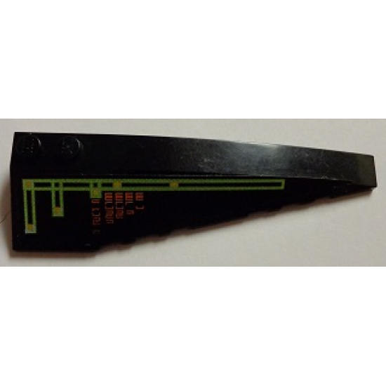 Wedge 10 x 3 Right with Light Bars and Alien Characters Pattern (Sticker) - Set 7691