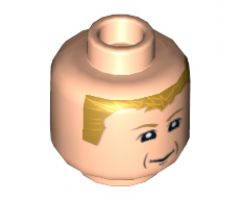 Minifigure, Head Male Ferrari K. Raikkonen Pattern - Blocked Open Stud