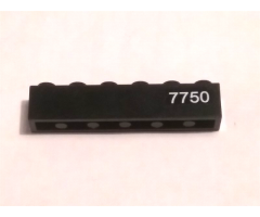 Brick 1 x 6 with White '7750' Pattern Model Right Side (Sticker) - Set 7750