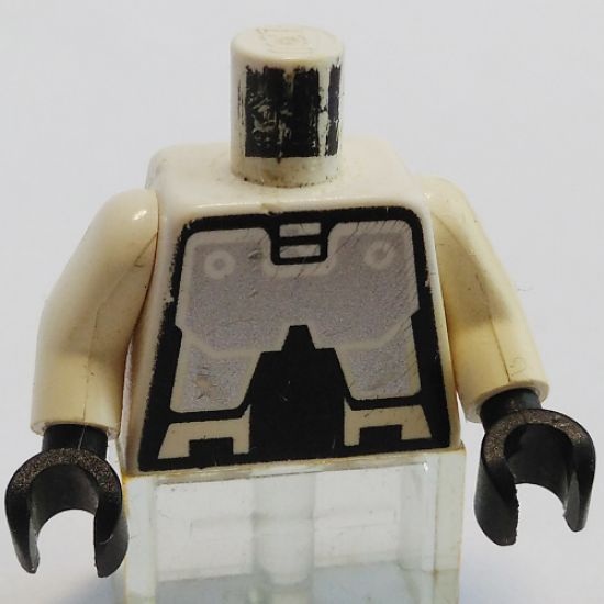 Torso Space Robot Pattern (Exploriens) / White Arms / Black Hands