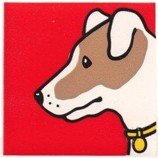 Duplo, Tile 2 x 2 x 1 with Dog Mosaic Picture 01 Pattern (Set 1078)