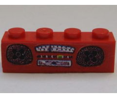 Brick 1 x 4 with Radio Pattern (Sticker) - Set 3142