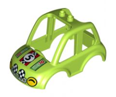 Duplo, Vehicle Car Body High Cab 2 Top Studs with Yellow Headlights, Number '5' and 'Octan' Pattern
