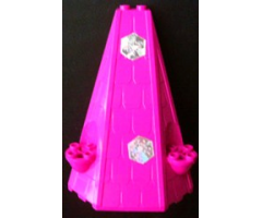 Roof Tower 6 x 8 x 9 with Snowflakes Pattern on Front (Stickers) - Set 7581