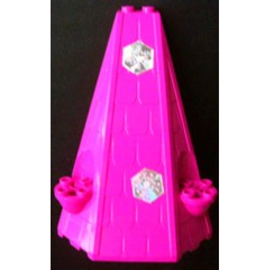 Roof Tower 6 x 8 x 9 with Snowflakes Pattern on Front (Stickers) - Set 7581