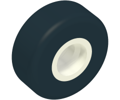 Tire & Tread Smooth Small with White Hollow Fixed Center (Space Shuttle Wheel)