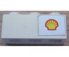 Brick 1 x 3 with Shell Logo Small Pattern on Right (Sticker) - Set 6371
