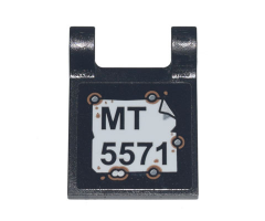 Flag 2 x 2 Square with Note with 'MT 5571' and Metal Rivets Pattern (Sticker) - Set 70840