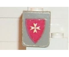 Minifigure, Body Wear Vest with Shield with White Maltese Cross on Red Background Pattern (Stickers) - Sets 375-2 / 6075-2