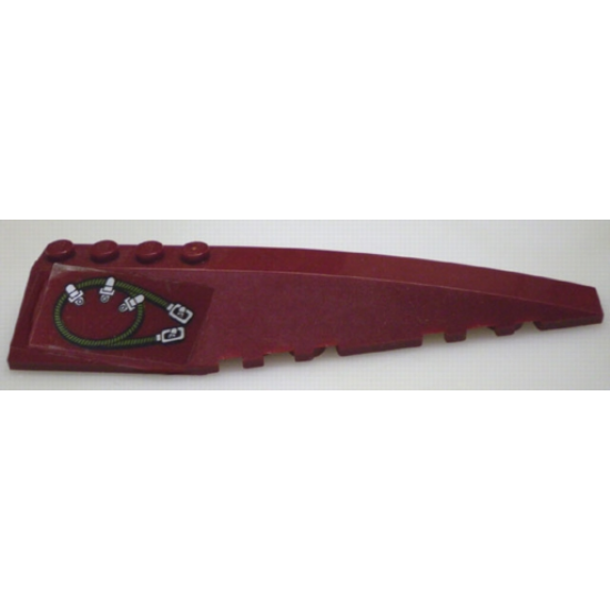 Wedge 12 x 3 Right with Cable Pattern (Sticker) - Set 7476