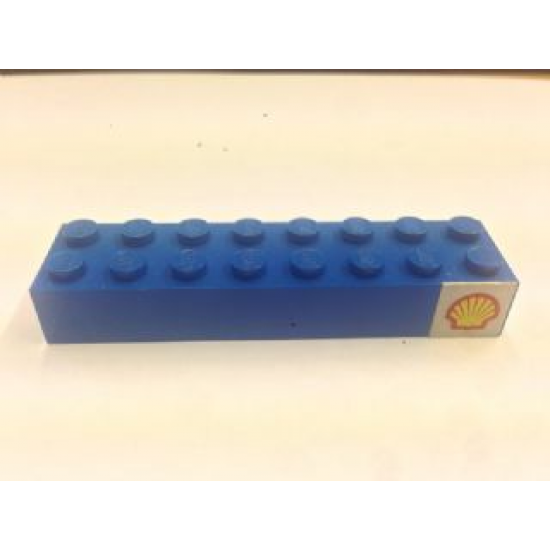Brick 2 x 8 with Shell Logo Pattern Right (Sticker) - Set 392-1