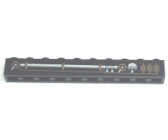 Brick 1 x 10 with Engine and Pipes Pattern Model Right Side (Sticker) - My Own Train Sets
