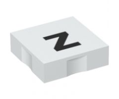 Duplo, Tile 2 x 2 with Black Lowercase Letter z Pattern