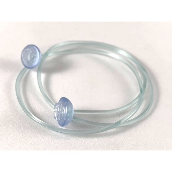 Clikits Cord, Jelly String with 2 Trans-Medium Blue Caps - 380mm - Top Attachment