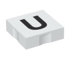 Duplo, Tile 2 x 2 with Black Capital Letter U Pattern