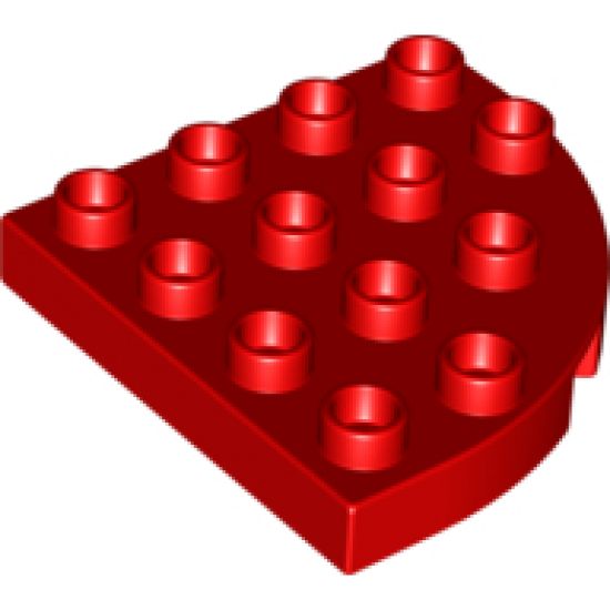 Duplo, Plate Round Corner 4 x 4