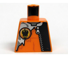 Torso Agents Villain with Zipper & Silver Inset Pattern