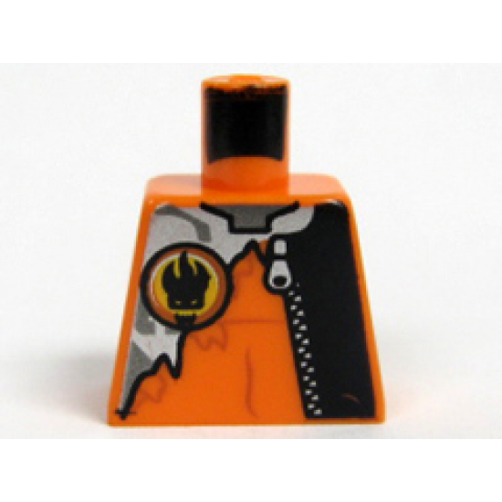 Torso Agents Villain with Zipper & Silver Inset Pattern
