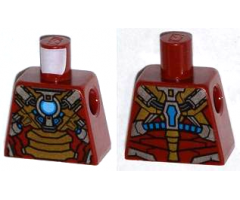 Torso Armor with Gold Plates and Blue Circle (Arc Reactor) Pattern