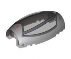 Windscreen 10 x 6 x 3 Bubble Canopy Double Tapered with Square Front Cutout with B-wing Starfighter Pattern