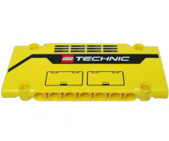 Technic, Panel Plate 5 x 11 x 1 with Grilles, Hatches and LEGO TECHNIC Logo Pattern Model Left Side (Sticker) - Set 42009
