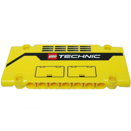 Technic, Panel Plate 5 x 11 x 1 with Grilles, Hatches and LEGO TECHNIC Logo Pattern Model Left Side (Sticker) - Set 42009