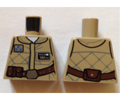 Torso SW Hoth Rebel Jacket with 3 Blue Dots Insignia and Reddish Brown Belt Pattern