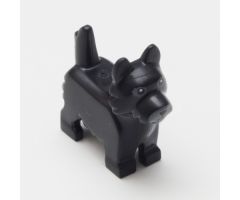 Dog, Terrier with Black Eyes and Nose on Gray Background Pattern (BAM)