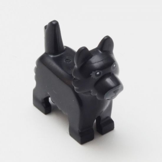 Dog, Terrier with Black Eyes and Nose on Gray Background Pattern (BAM)