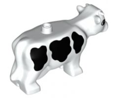 Duplo, Animal Cow Adult, Segmented Legs, Black Spots