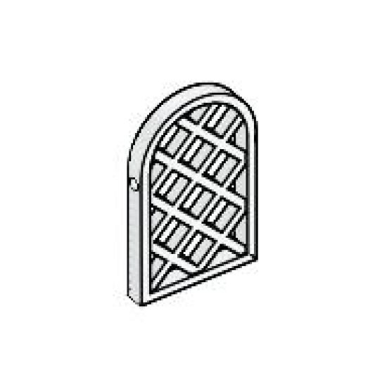 Pane for Window 1 x 2 x 2 2/3 Lattice Diamond with Rounded Top