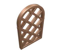 Pane for Window 1 x 2 x 2 2/3 Lattice Diamond with Rounded Top
