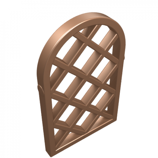 Pane for Window 1 x 2 x 2 2/3 Lattice Diamond with Rounded Top