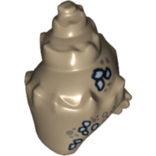 Minifigure, Headgear Conch Shell with Marine Growth Pattern