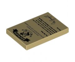 Tile 2 x 3 with 'HOGWARTS' Acceptance Pattern