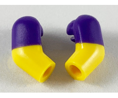 Arm, (Matching Left and Right) Pair with Dark Purple Short Sleeves Pattern