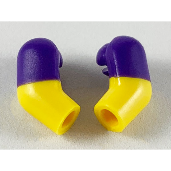 Arm, (Matching Left and Right) Pair with Dark Purple Short Sleeves Pattern