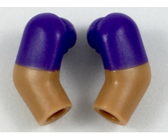 Arm, (Matching Left and Right) Pair with Dark Purple Short Sleeves Pattern