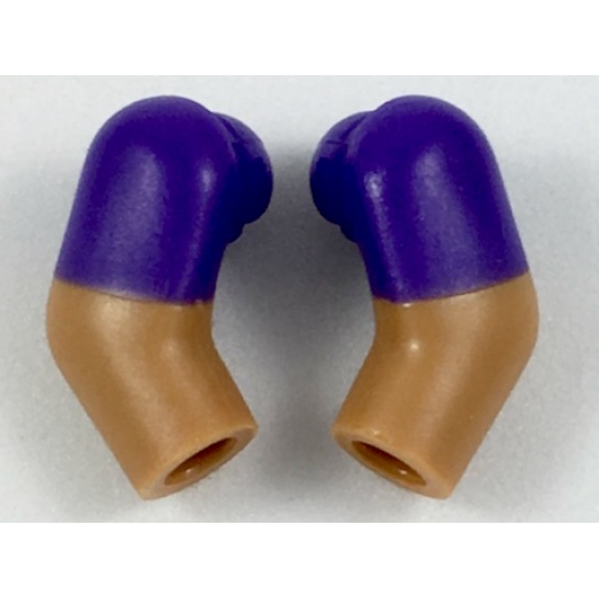 Arm, (Matching Left and Right) Pair with Dark Purple Short Sleeves Pattern