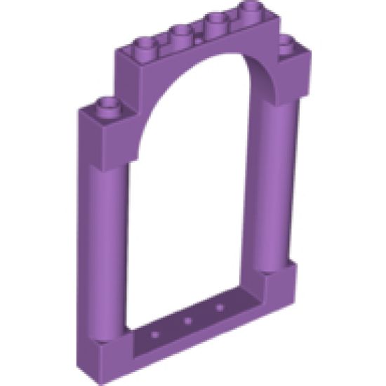 Door, Frame 1 x 6 x 7 Rounded Pillars with Top Arch and Notches