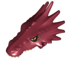 Animal, Body Part Dragon Head (LotR) Upper Jaw with Spikes with Tan Teeth and Orange Eyes Pattern