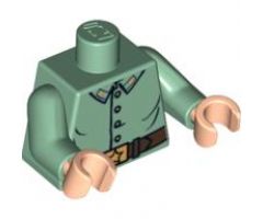 Torso Uniform with Four Buttons and Gold Buckle with Star Pattern / Sand Green Arms / Light Nougat Hands