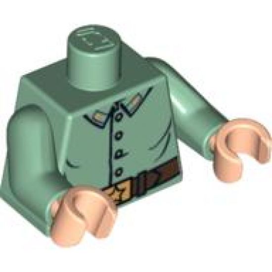 Torso Uniform with Four Buttons and Gold Buckle with Star Pattern / Sand Green Arms / Light Nougat Hands
