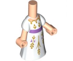 Micro Doll, Body Part Lower with White Dress Pattern (Anna)