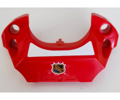Sports Hockey Chest Protector with NHL Logo on Red Background and White Stripe Pattern (Stickers) - Set 3540