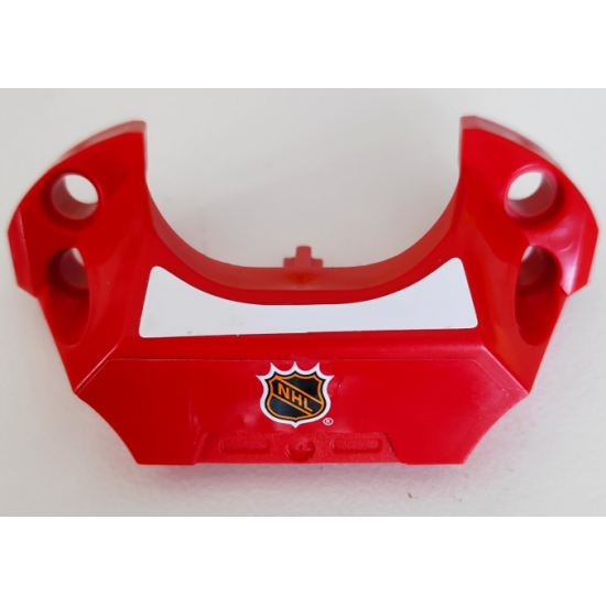 Sports Hockey Chest Protector with NHL Logo on Red Background and White Stripe Pattern (Stickers) - Set 3540