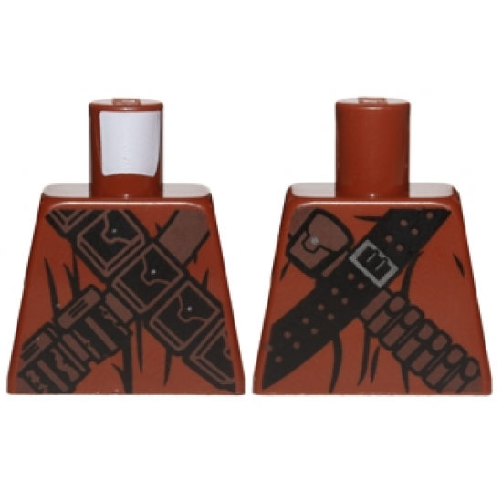 Torso SW Jawa with Dark Brown and Black Pouches and Straps Pattern