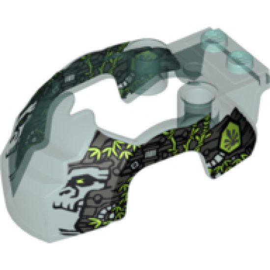 Riding Cycle Flywheel Fairing Gorilla Shape with Silver Markings and Leaves Pattern (70110)